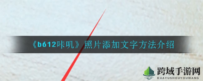 《b612咔叽》照片添加文字方法介绍