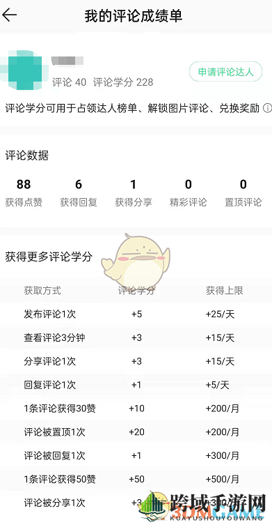 《QQ音乐》评论学分查看方法