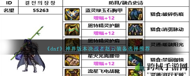 《DNF神界版》赵云决战者出血流派装备攻略揭秘
