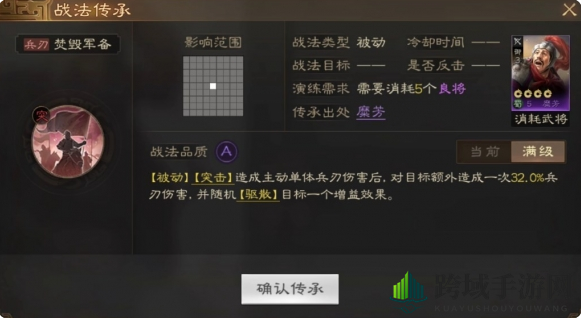 《三国志战棋版》焚毁军备战法介绍