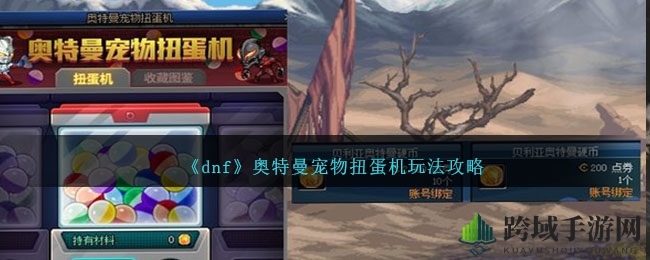 DNF奥特曼宠物扭蛋机：金色硬币解锁畅玩之旅